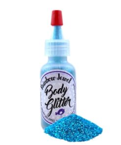 Rainbow Jewel Body Glitter Poof - Aqua