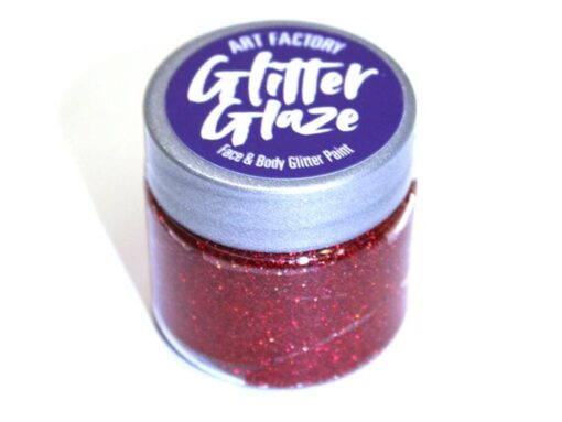 Glitter Glaze Face & Body Glitter Paint - Red - Image 2