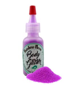 Rainbow Jewel Body Glitter Poof - Neon Purple