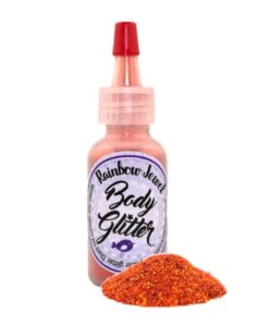 Rainbow Jewel Body Glitter Poof - Orange