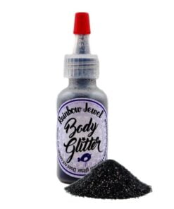 Rainbow Jewel Body Glitter Poof - Black