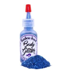 Rainbow Jewel Body Glitter Poof - Royal Blue