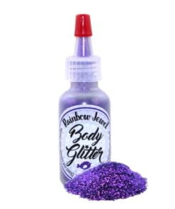 Rainbow Jewel Body Glitter Poof - Púrpura