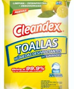 2 PACK Bolsa Cleandex Limón 80 Toallas Antibacterial