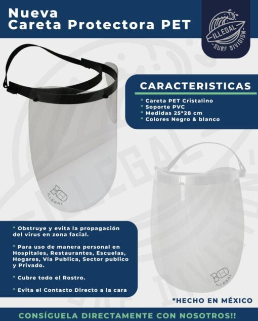 CARETA DE PROTECCION ANTIVIRAL