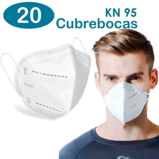 Paquete 20 Cubrebocas KN95 Covid 19